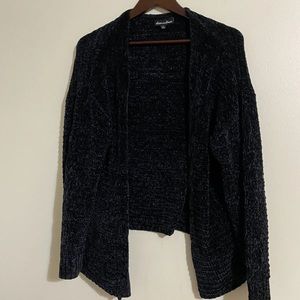 Alison Andrews Black soft Open Front Cardigan Sweater black size L
